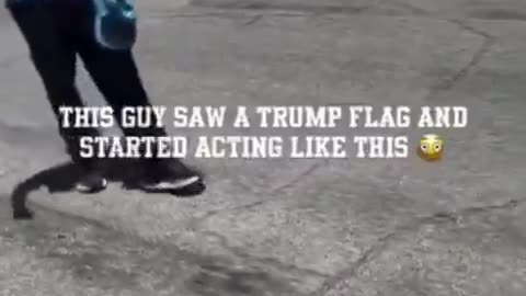 An Amazon employee becomes big mad over a Trump flag