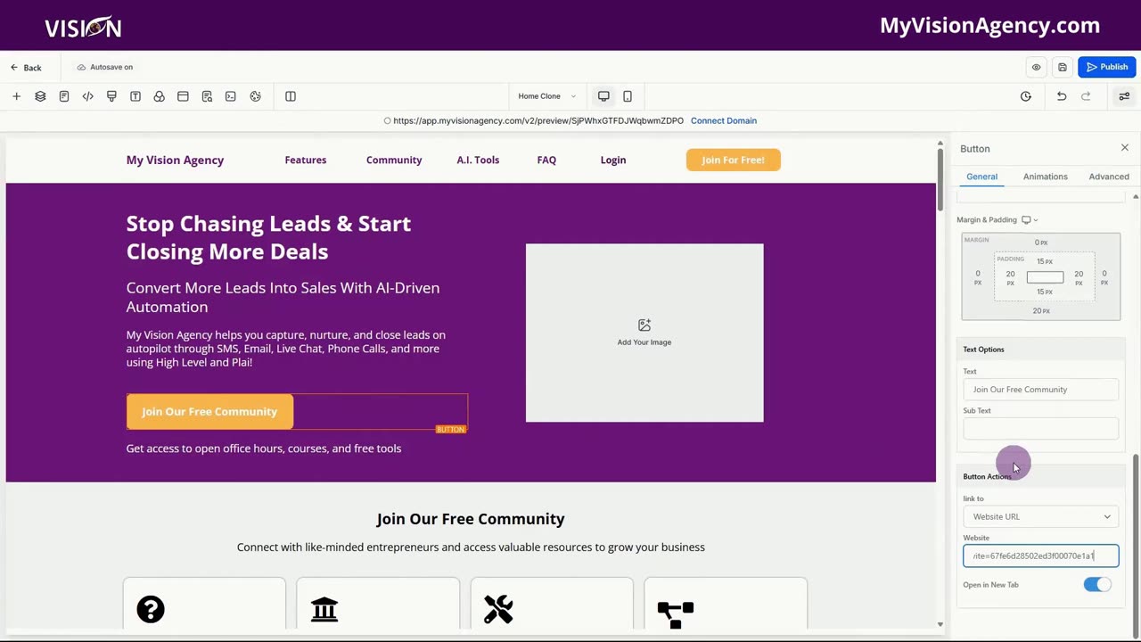 Automations for Your Community Landing Page on High Level