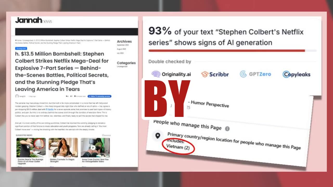 Fact Check: No Evidence Stephen Colbert Signed $13.5 Million Deal With Netflix -- AI Slop