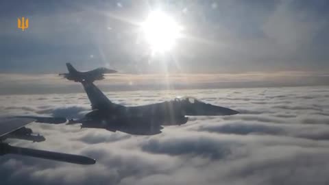 Ukrainian Air Force Release Footage from F16 Gun Cameras During The Repelling of Russian Attacks