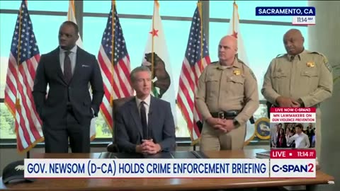 Gavin Newsom when asked about crime in California, ended the press conference