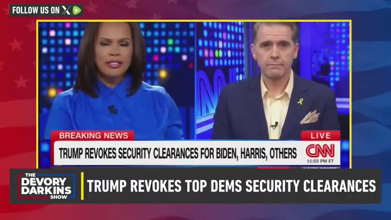 DeVory Darkins-Elon Musk THREATENS lawsuit as Trump revokes clearances of top dems