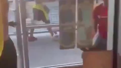 Gang of savages attack White man