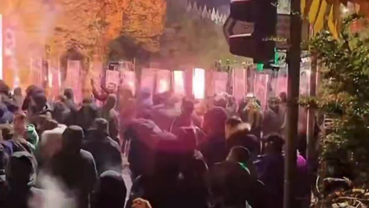 Citywest Fireworks have been shot towards Gardai. Things are escalating.