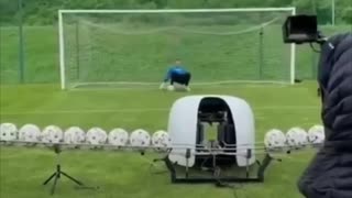 Un sistema lanzabalones para entrenar a porteros de fútbol