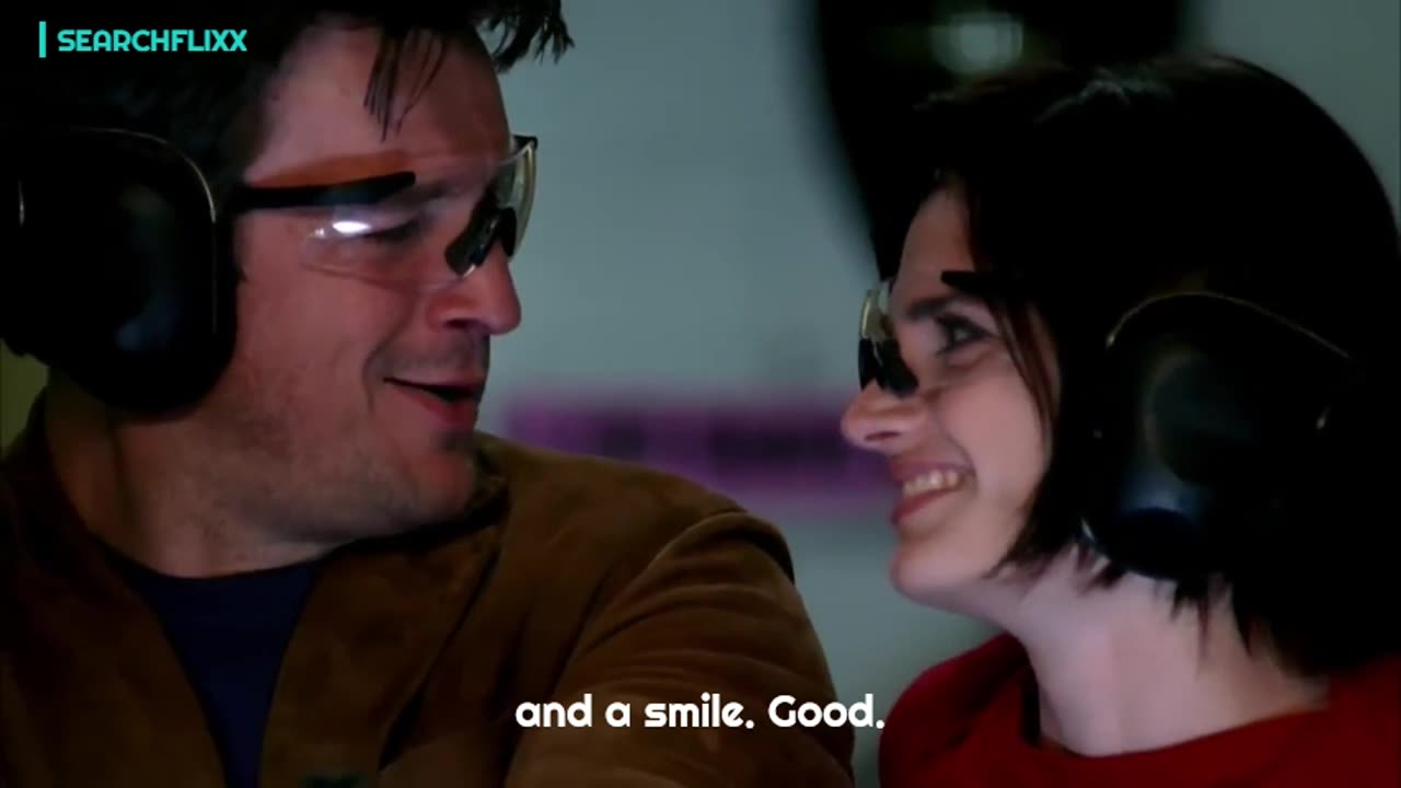 Castle plays dumb at the shooting range then nails perfect shots making Beckett mad.