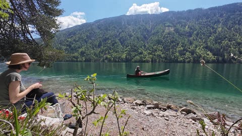 Canoe on Weissensee