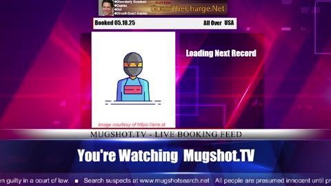 Mugshot TV - Live Arrest Booking Video Stream