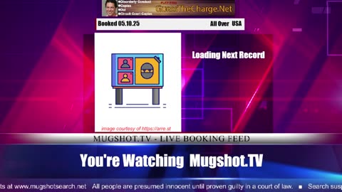 Mugshot TV - Live Arrest Booking Video Stream