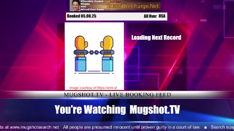 Mugshot TV - Live Arrest Booking Video Stream