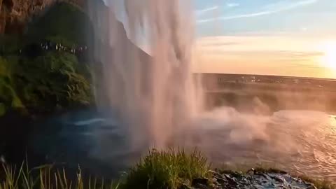 Seljalandsfoss Waterfall, Iceland.