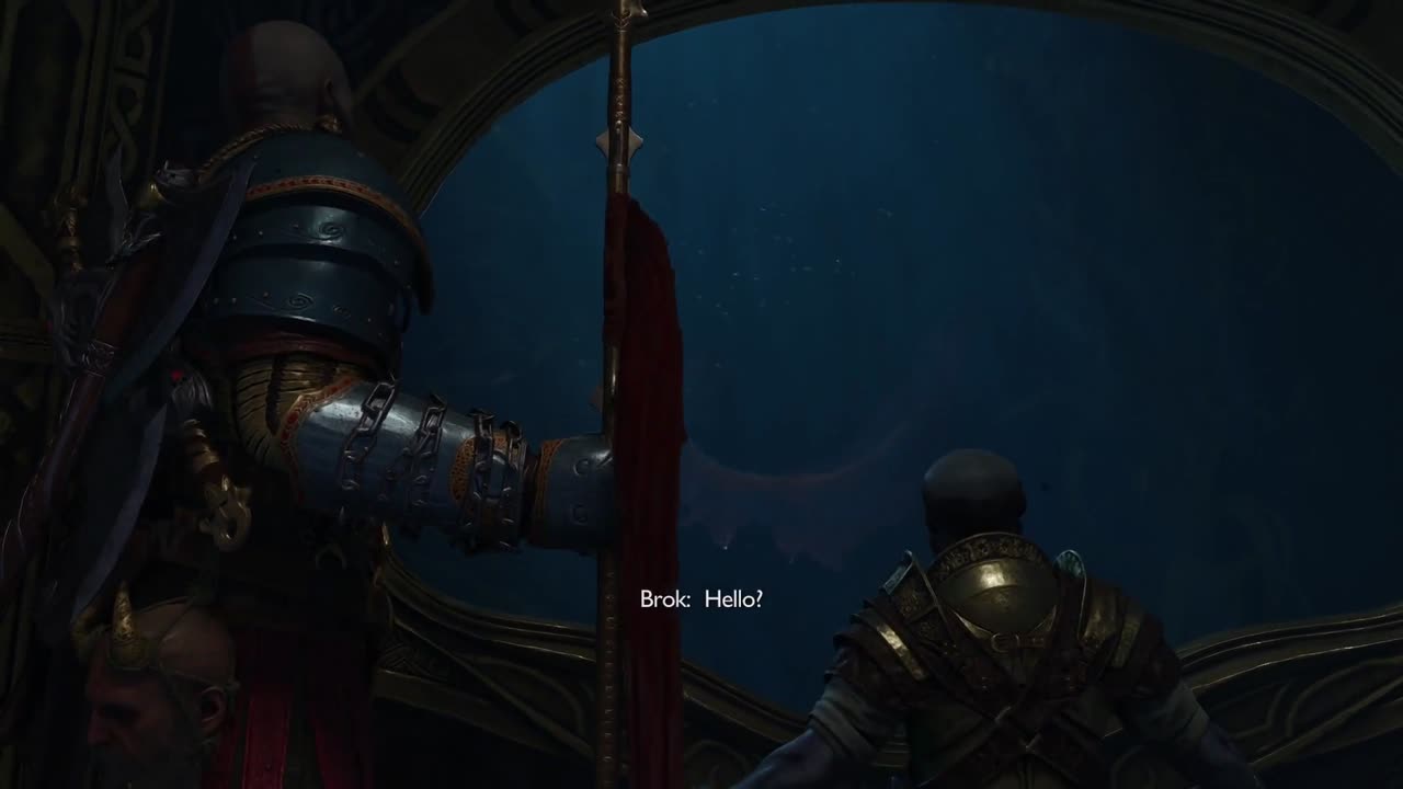 So this is where Kratos got that spear thingy, awesome. (Cutscene).