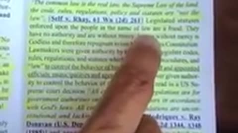 The COMMON LAW is the SUPREME LAW OF THE LAND!!