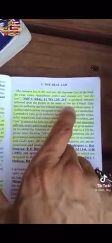 The COMMON LAW is the SUPREME LAW OF THE LAND!!