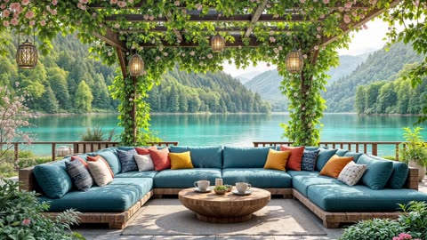 🎷 Relaxing Smooth Jazz by the Lake | Scenic Outdoor Vibes 🎶