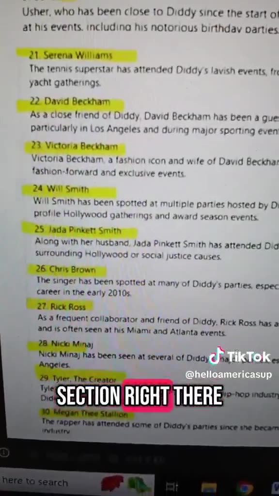 The Prosecutors on the P Diddy Case have released the attendees of his ‘parties’.