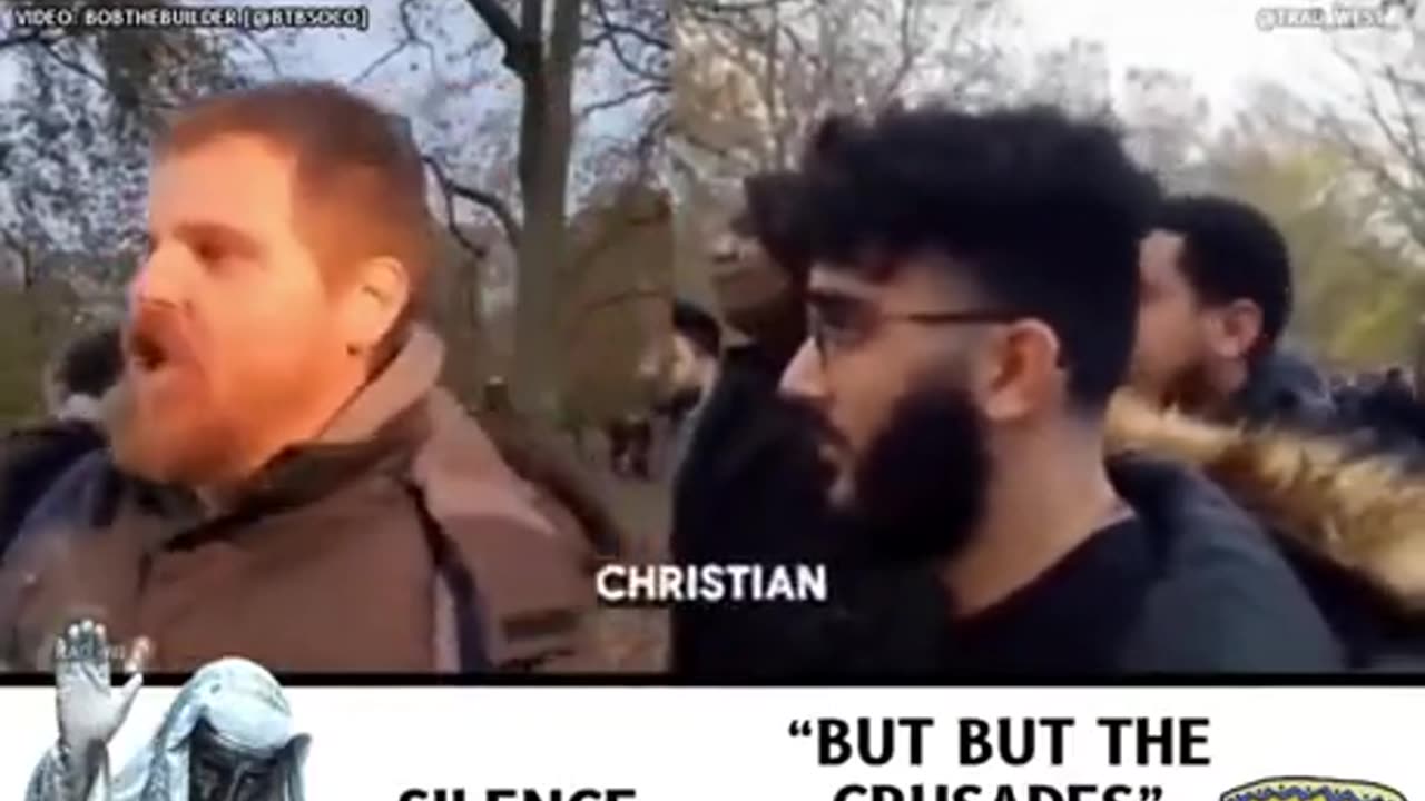 Christian Man Defending The Crusades