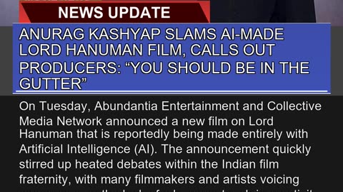 Anurag Kashyap Slams Aimade Lord Hanuman Film Ca