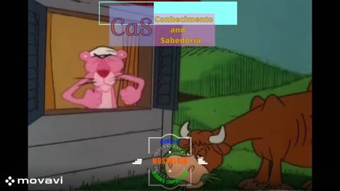 Momento de NOSTALGIA, a Pantera Cor de Rosa com a vaca