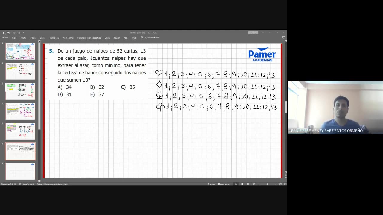 PAMER SEMESTRAL 2023 | Semana 11 | RM: Certezas Máximos Mínimos