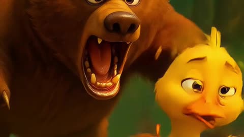 Bear Chases Duck😱#shorts #shortvideo #shortsfeed #shortsviral #short #nature #content #yt