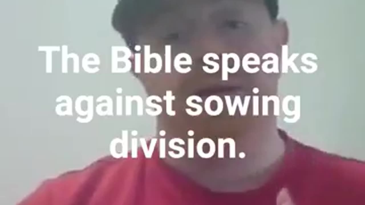 Creating division is unbiblical.
