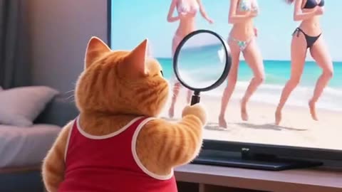 When the cat is aroused