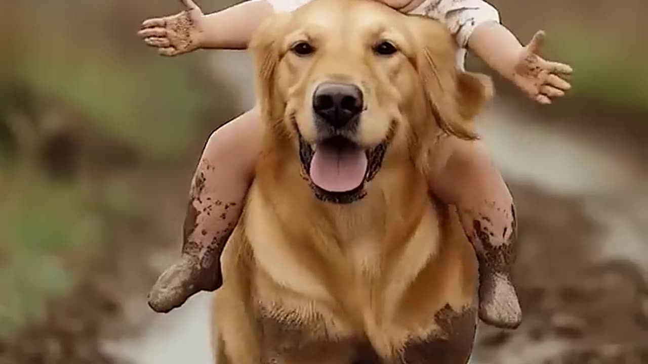 Dog love happy