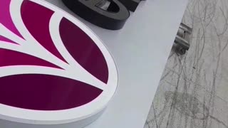 My new bank sign on the ground.