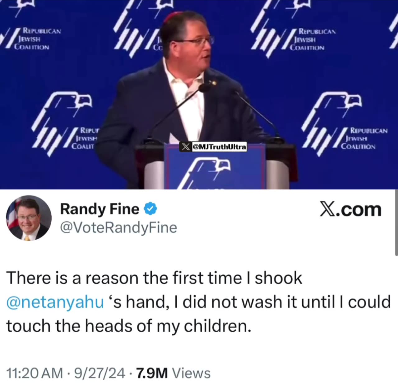 Rep Randy Fine declares Tucker Carlson the most Dangerous “Antisemite” in all of America