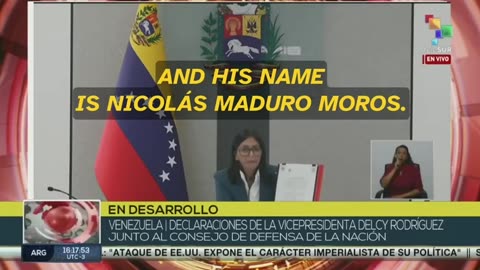 Defiant VP and Now President Delcy Rodriguez Declares All of Venezuela is Now Mobilized