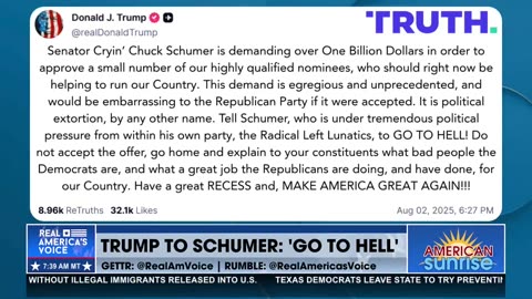 HE TOLD SCHUMER TO 'GO TO HELL'