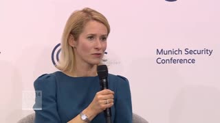 EU Commission's Vice-President, Kaja Kallas tries to think "globally" at Munich Security Conference
