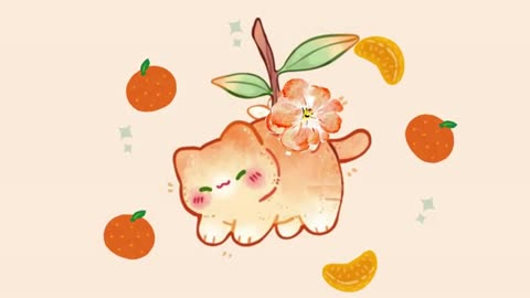 Orange Cat Lofi 🍊1 Hour Cafe Song 🍒 Stream cafe✨ cute & relaxing music☀️ Make Your Day Better