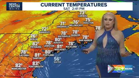 NBC's News Center Maine hosted a drag queen to report on the weather for Maine...