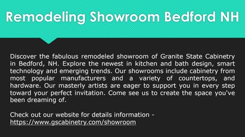 Remodeling showroom bedford nh