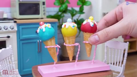 🍓 So Fresh Miniature Kitkat Strawberry Pudding Recipe ASMR Cooking Mini Food_part5