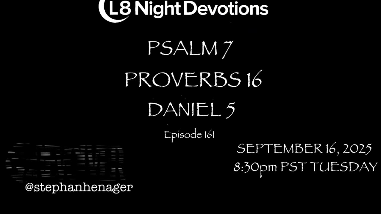 L8NIGHTDEVOTIONS REVOLVER -PSALM 7 PROVERBS 16- DANIEL 5- READING WORSHIP PRAYERS