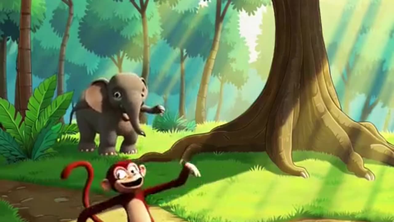 Monkey 🐒 with elephant 🐘