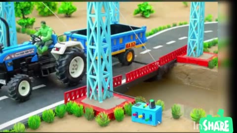 DIY mini bridge building with RC tractor & truck | Science Project | @ashraful_Islam