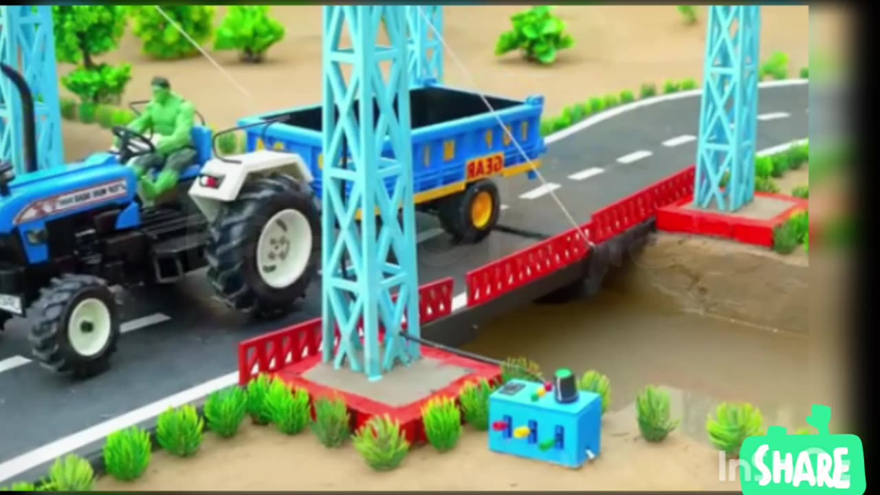DIY mini bridge building with RC tractor & truck | Science Project | @ashraful_Islam