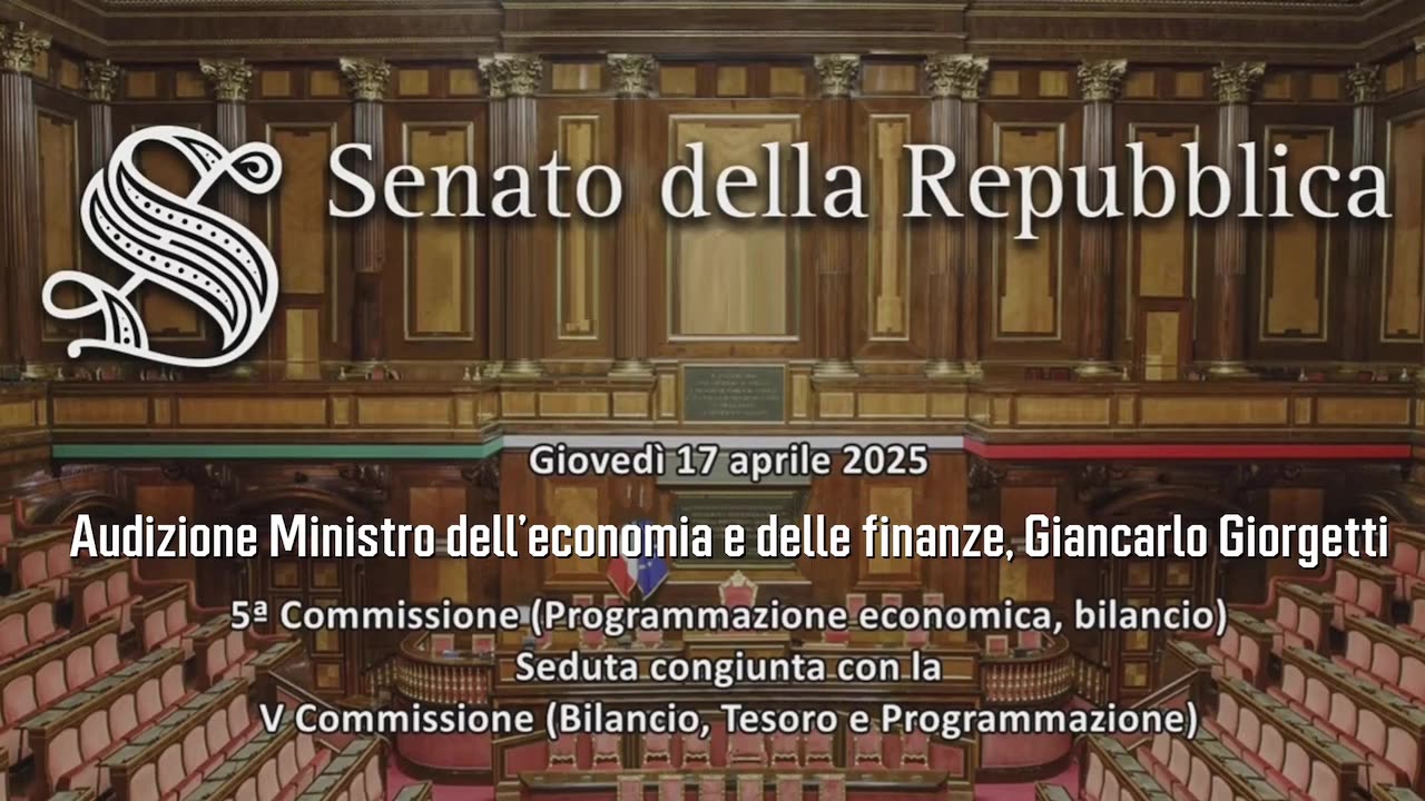 🔴 Audizione Ministro dell'Econ. Giancarlo Giorgetti in Commissioni riunite Bilancio Camera e Senato.