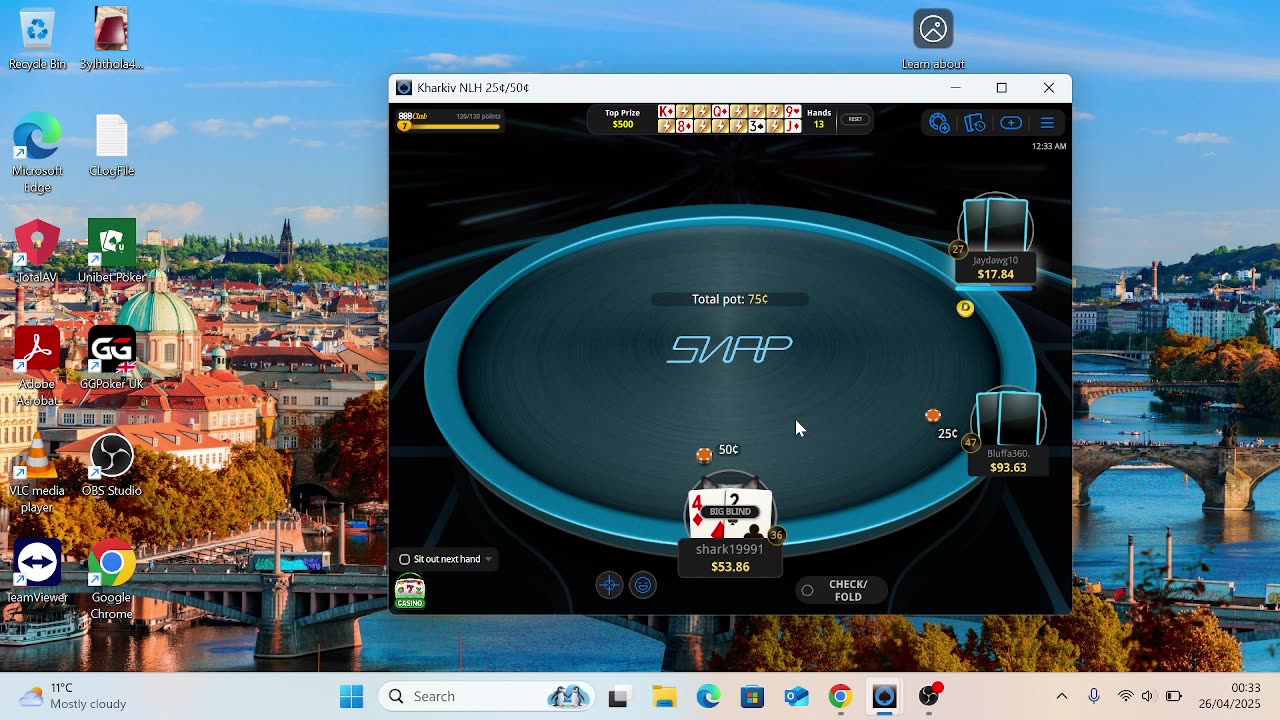 Poker Stream 1/2c