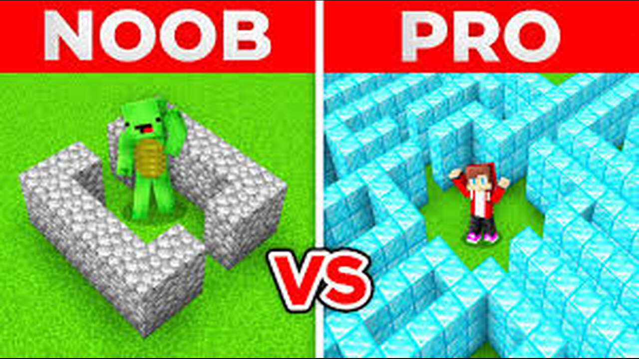 JJ And Mikey NOOB vs PRO - CREATED GIANT MAZE in Minecraft