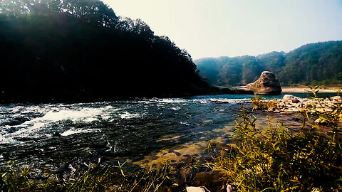 The sound of water in the stream, the sound of nature, ASMR, black screen