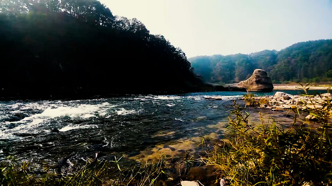The sound of water in the stream, the sound of nature, ASMR, black screen
