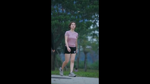 girl walk on the road 🛣️