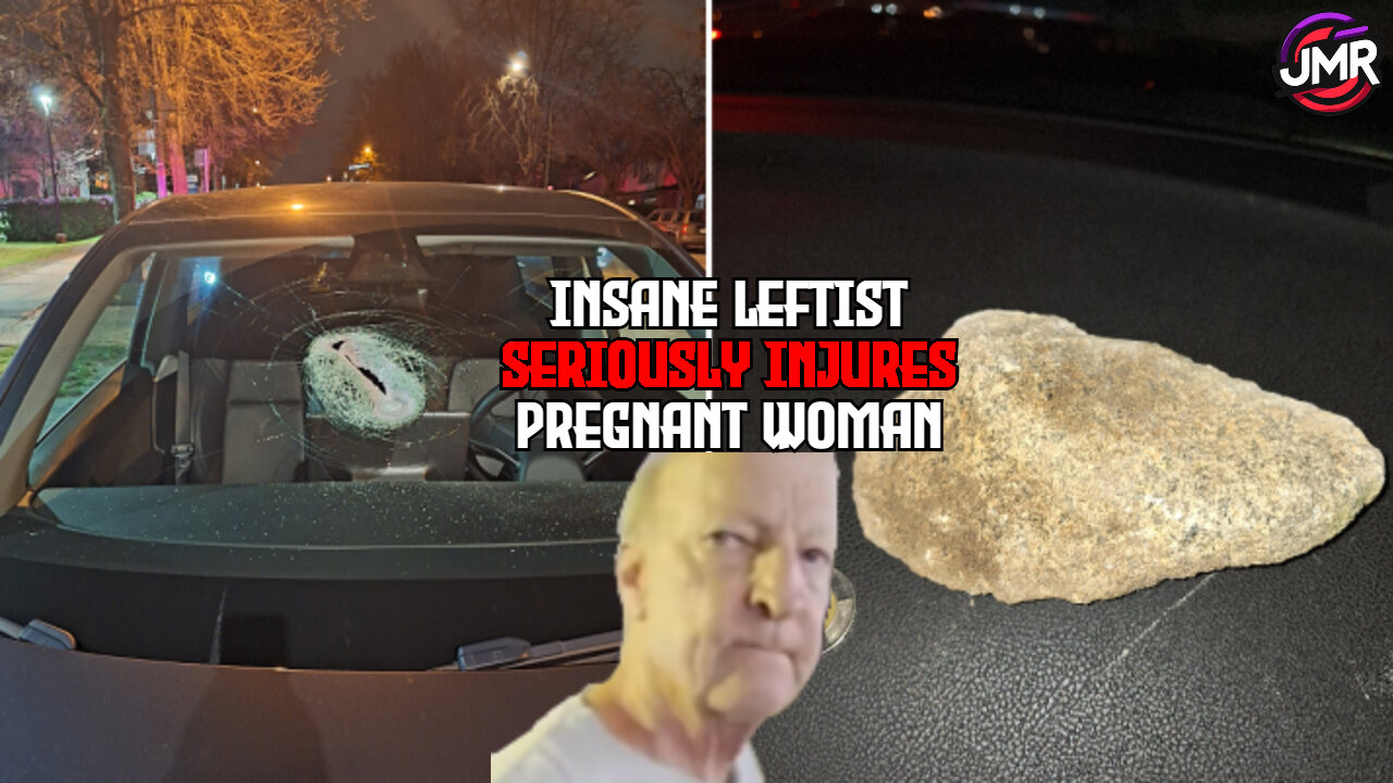 Tesla Lunatic Leftist seriously INJURES pregnant woman with a rock