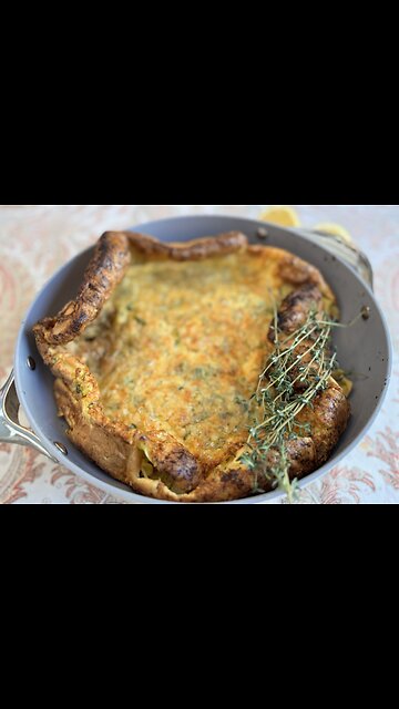 Savory Herbed Parmesan Dutch Baby! Easy Must Try Viral Recipe from Melissa Clark NYT Cooking