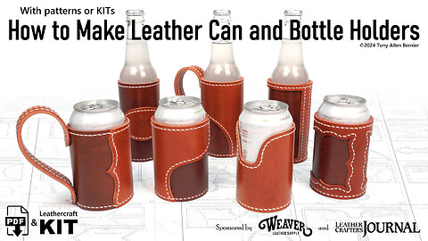 How to make Designer Leather Can and Bottle Coolers.